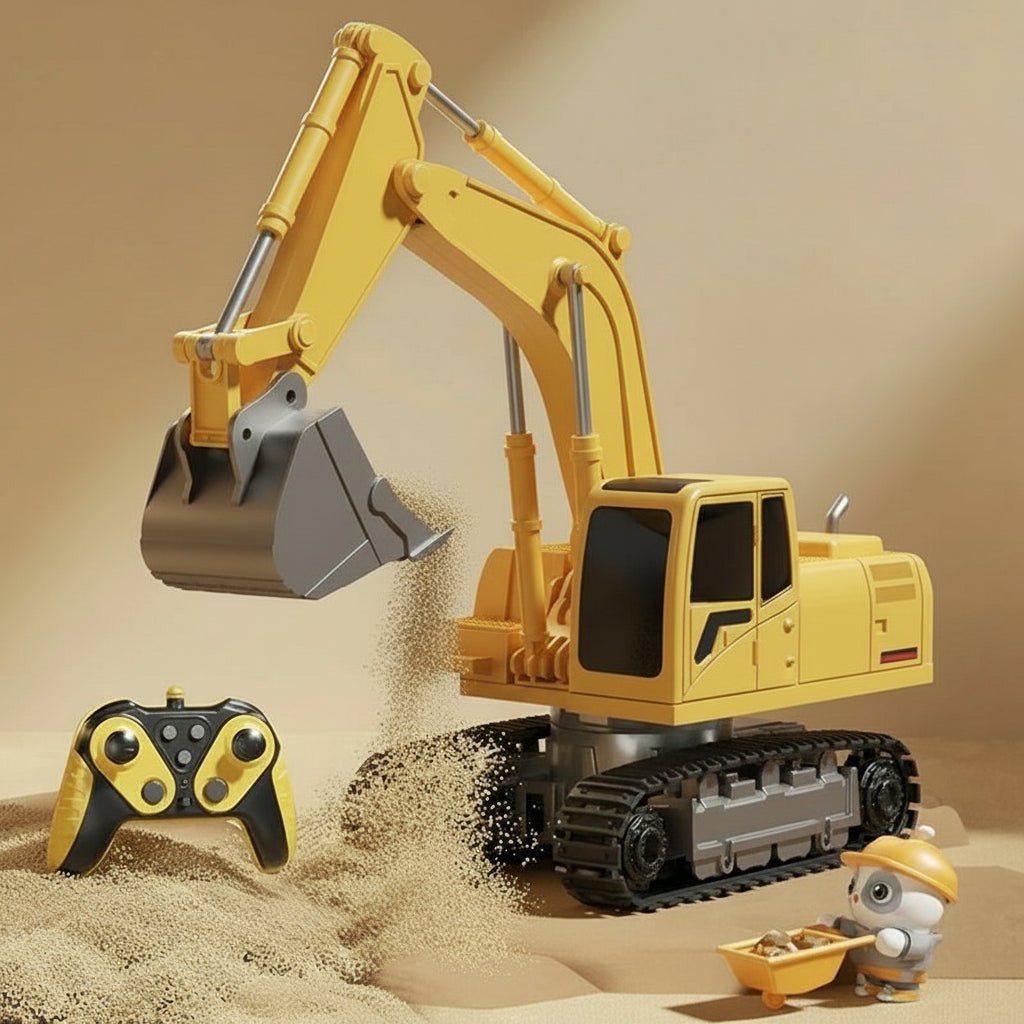 Metal Alloy Excavator Toy with Lights and Sound – Unisex Remote Control