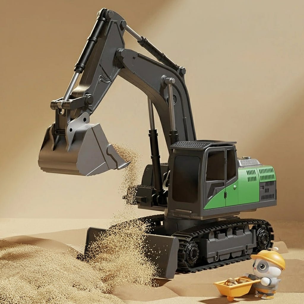 Metal Alloy Excavator Toy with Lights and Sound – Unisex Remote Control