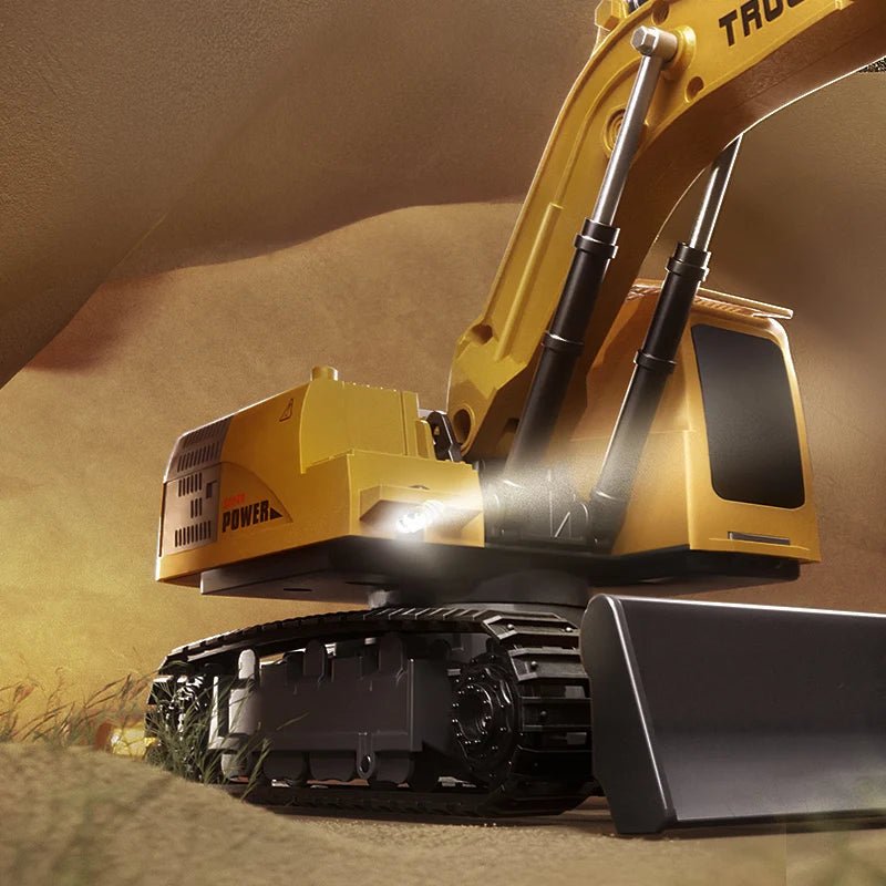 Metal Alloy Excavator Toy with Lights and Sound – Unisex Remote Control
