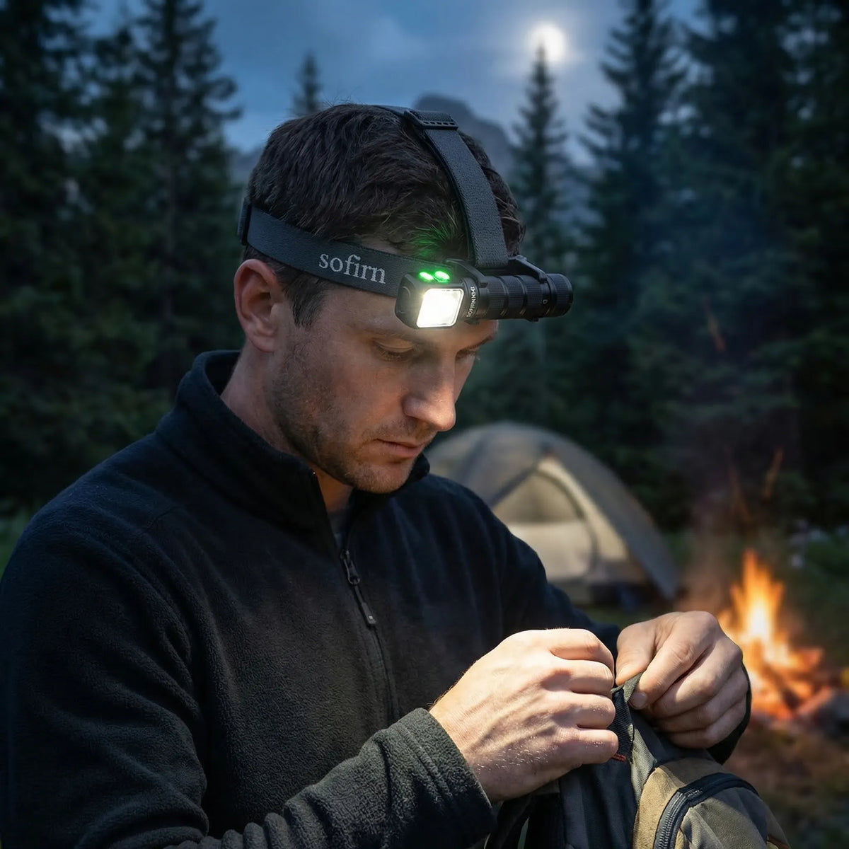 Rechargeable LED Headlamp for All Genders with Magnetic Base