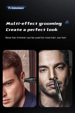 Rechargeable Painless Trimmer for Nose and Ear Hair – Unisex