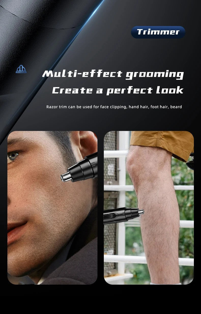 Rechargeable Painless Trimmer for Nose and Ear Hair – Unisex