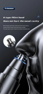 Rechargeable Painless Trimmer for Nose and Ear Hair – Unisex