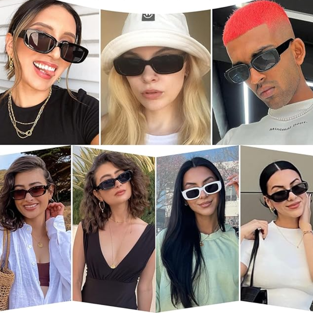 Y2K Style Rectangular Sunglasses for All Genders - UV400 Protection