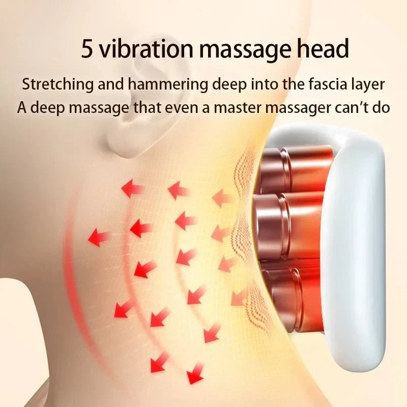 Neck Massager with Heat and Vibration for Relaxation - Unisex