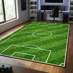 Washable Non-Slip Area Rug for Soccer Field - Unisex Design