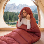 Adults' 3-Season Sleeping Bag - Unisex Wide Design for Camping