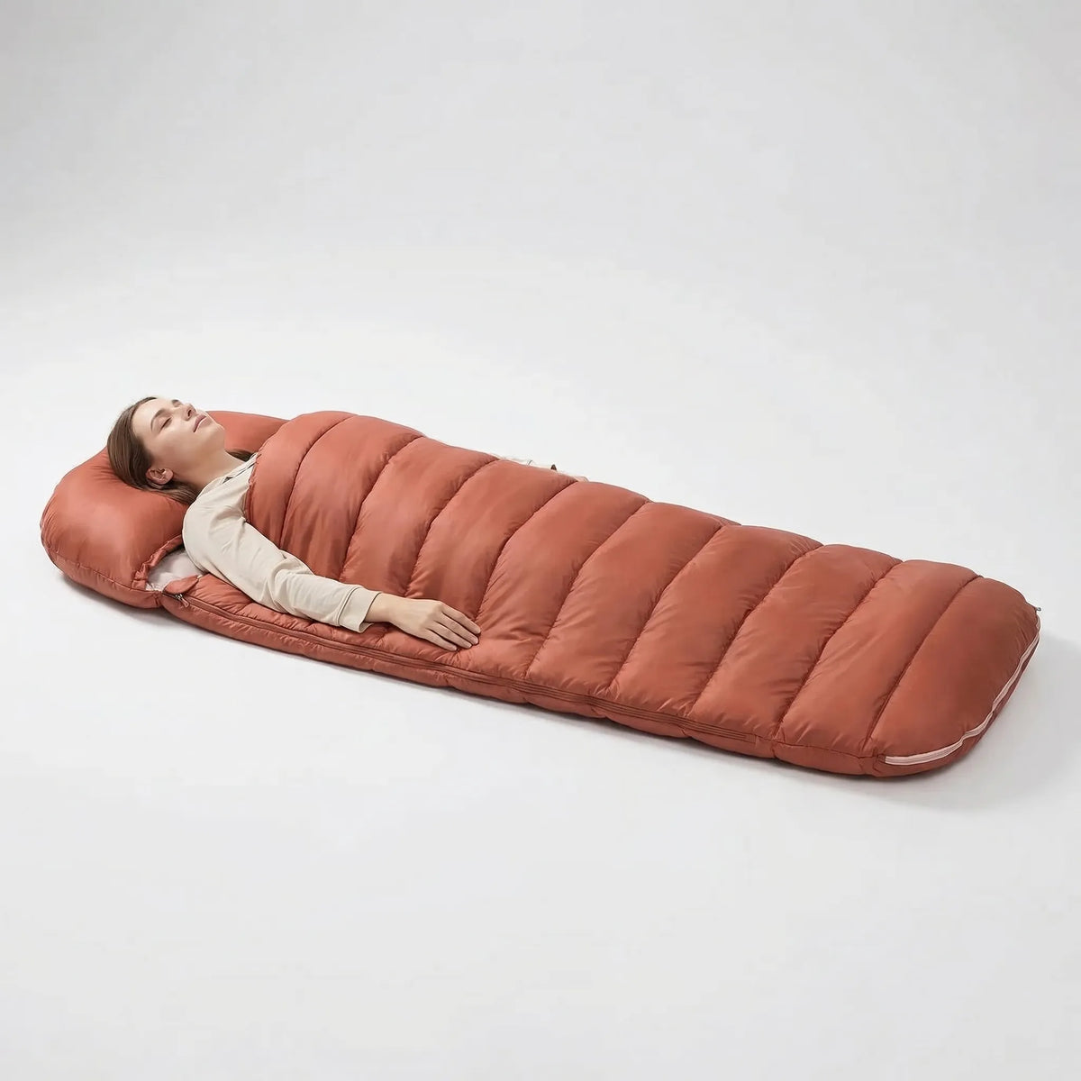 Adults' 3-Season Sleeping Bag - Unisex Wide Design for Camping