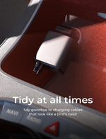 Fast 69W Power Car Charger with Universal Retractable USB-C