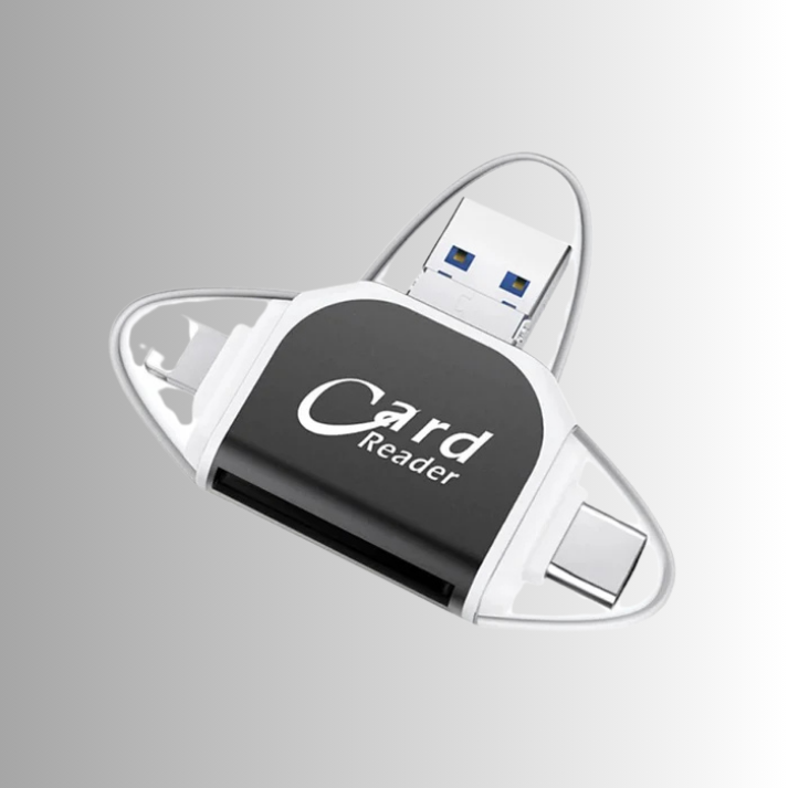 All-in-One Kartenleser für SD, Micro SD, USB und Typ-C