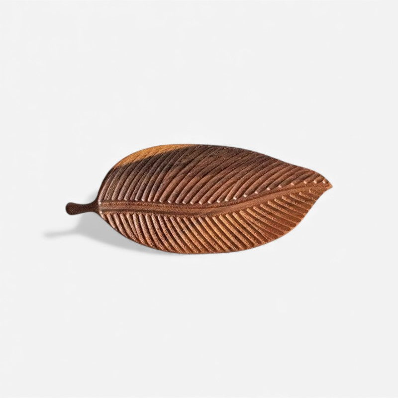 Blattförmiges Serviertablett – Elegantes Tablett mit Griff
