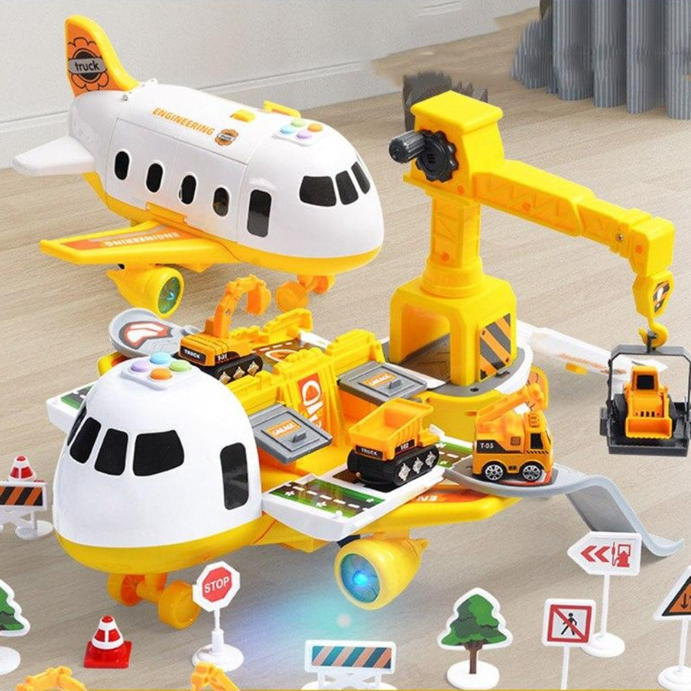 SkyExplorer Flugzeug Spielset – 20-teiliges Rollenspiel- und Bauset für Kinder