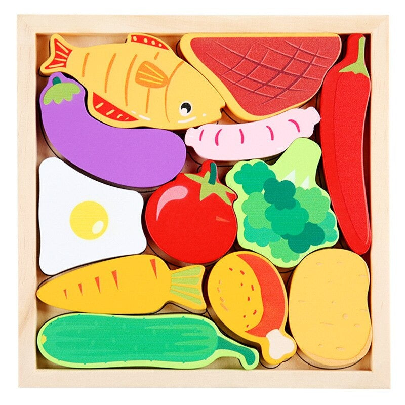 Holzpuzzle mit Formen – 2 kaufen, 1 gratis erhalten