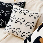 Cozy cushion cover with a playful animal motif for your home