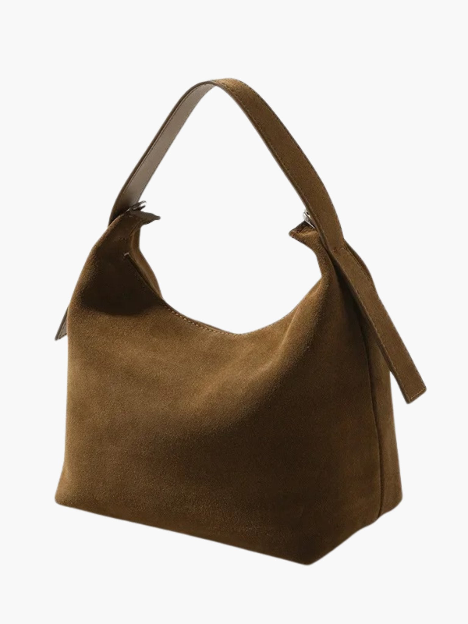Elegant shoulder bag made from high-quality suede