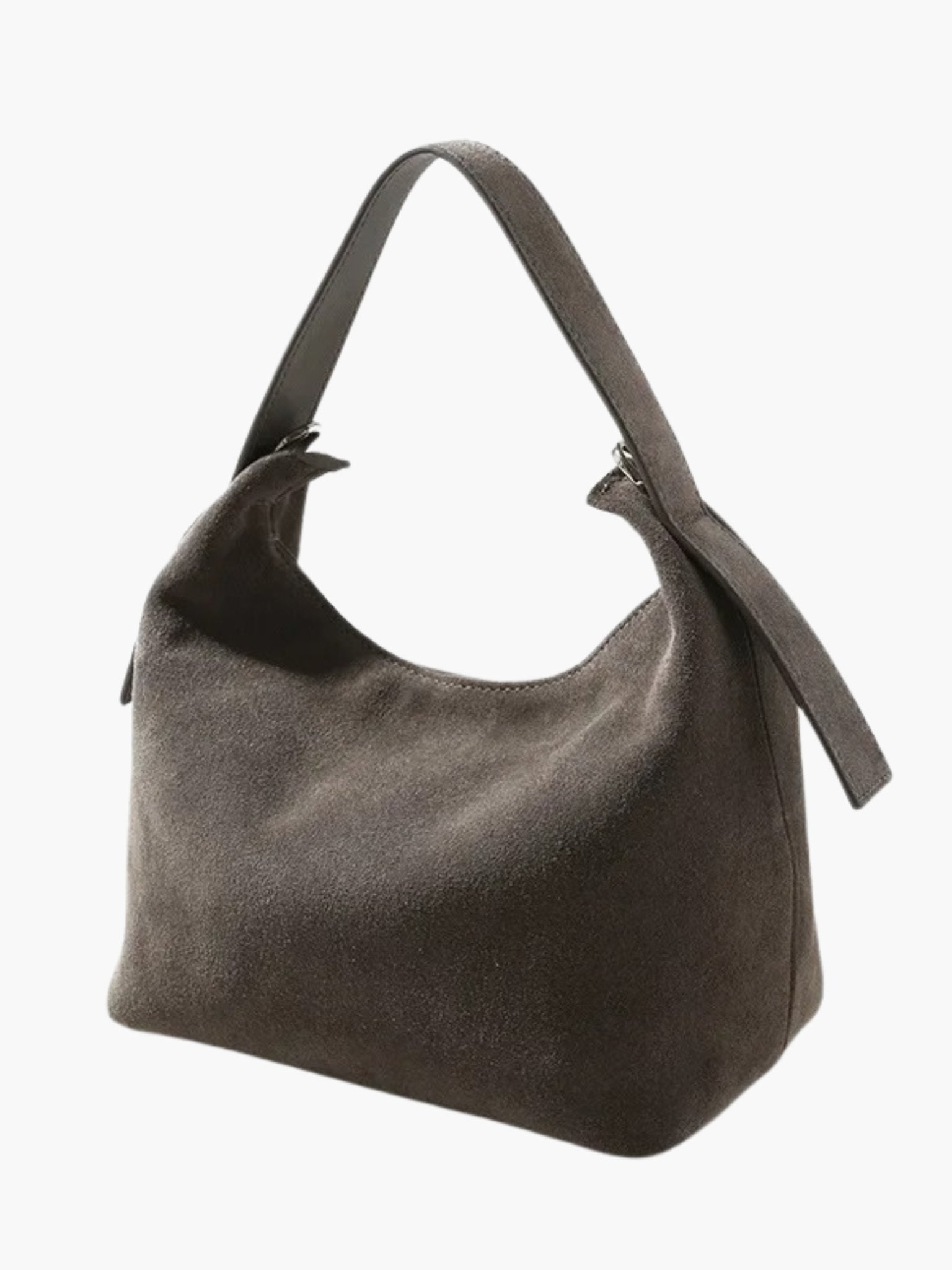 Elegant shoulder bag made from high-quality suede