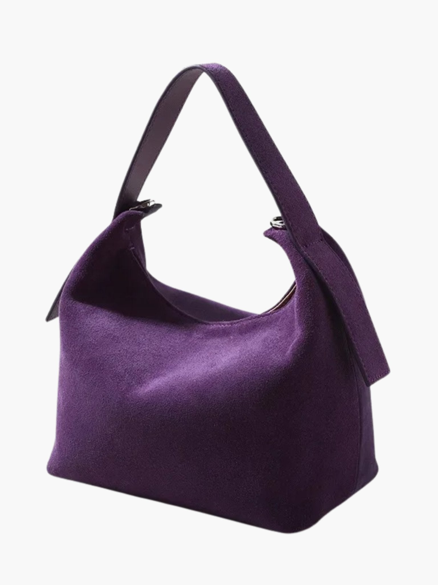 Elegant shoulder bag made from high-quality suede