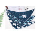 Set aus Dreieckslätzchen für Babys - Weiche Tücher mit süßen Designs
