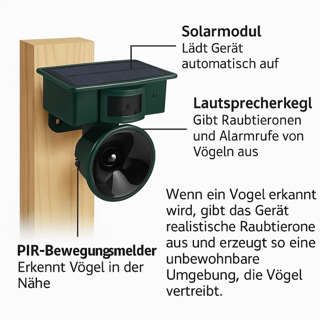 Effektives Vogelabwehrmittel für Balkone und Gärten mit BirdBlock