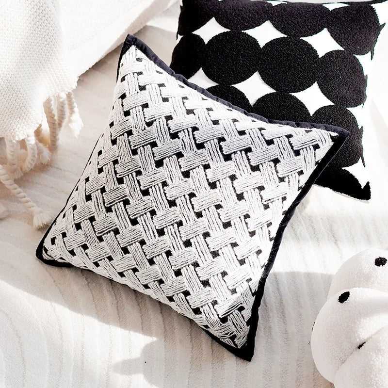 Retro Elegance Patchwork Cushion Cover