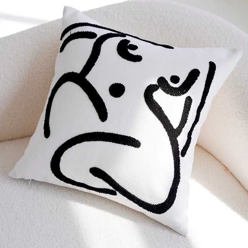 Retro Elegance Patchwork Cushion Cover