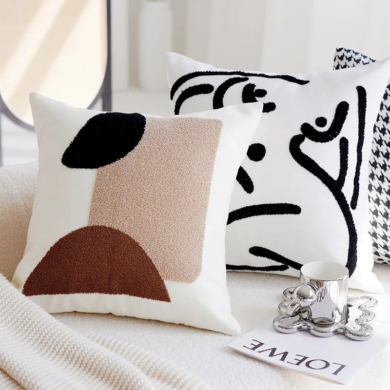 Retro Elegance Patchwork Cushion Cover
