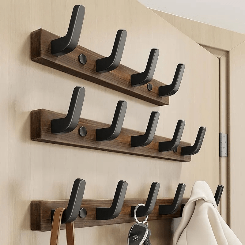 Stylish Wall Hook Made of Wood and Metal for Your Home