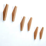 Walnut Wall Hooks Set for Elegant Storage Solutions