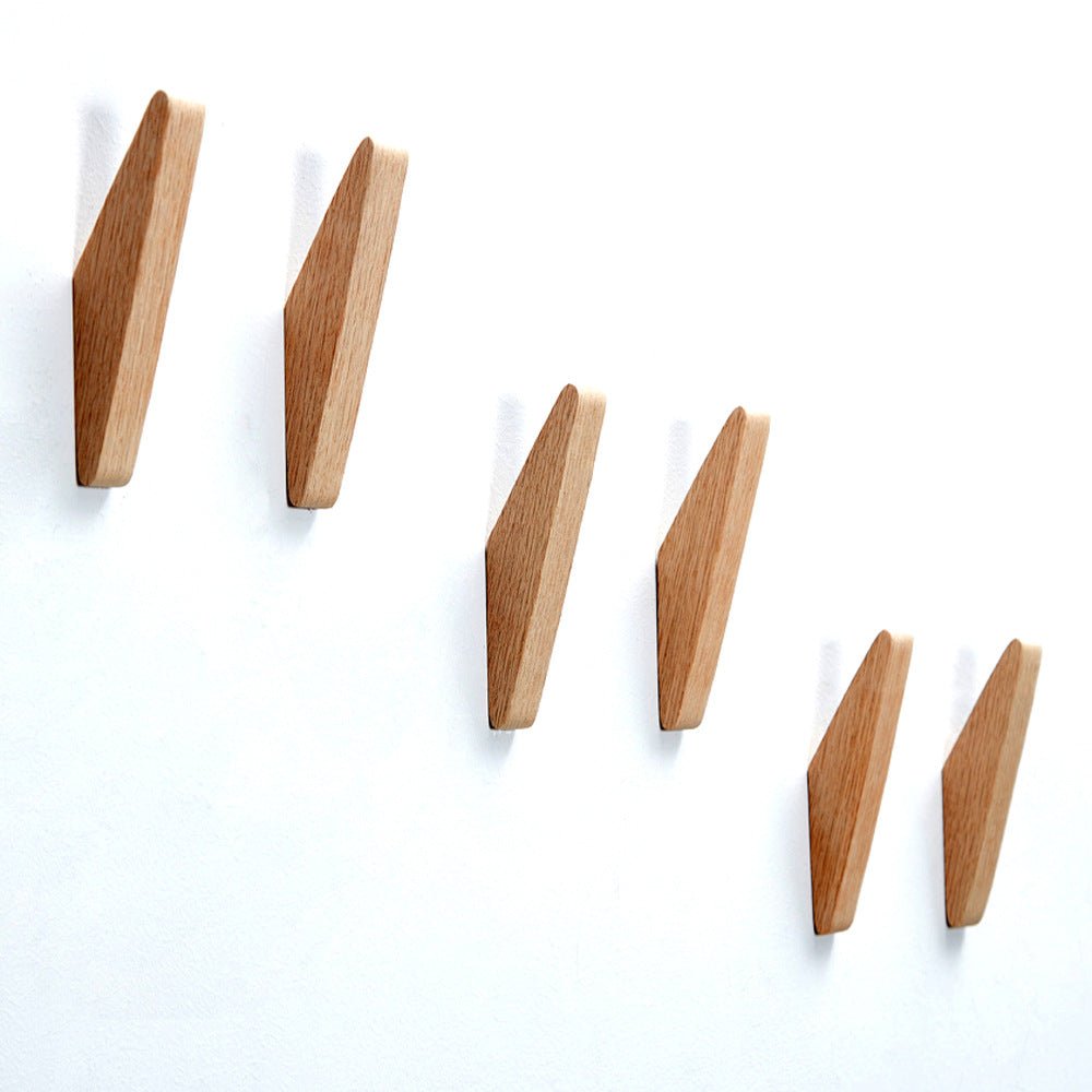 Walnut Wall Hooks Set for Elegant Storage Solutions