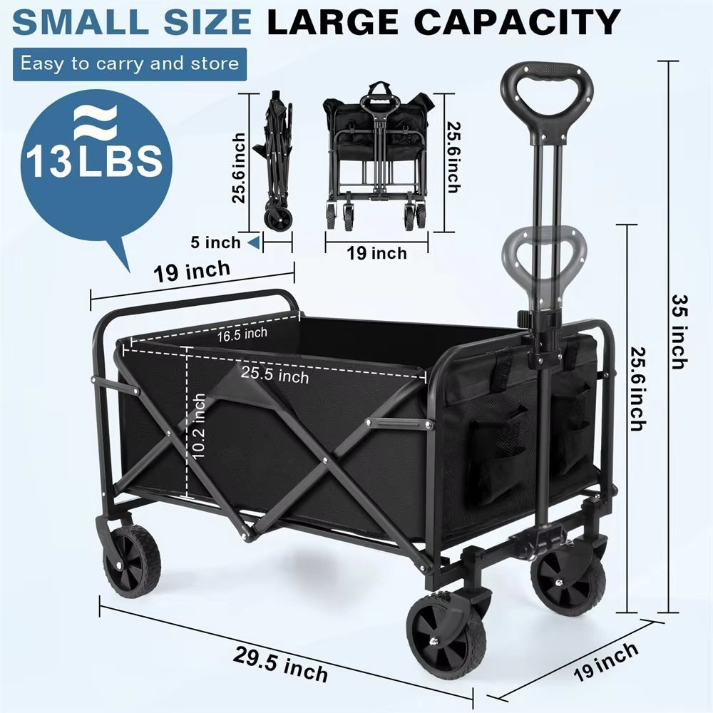 Robuster faltbarer Wagen mit All-Terrain-Rädern