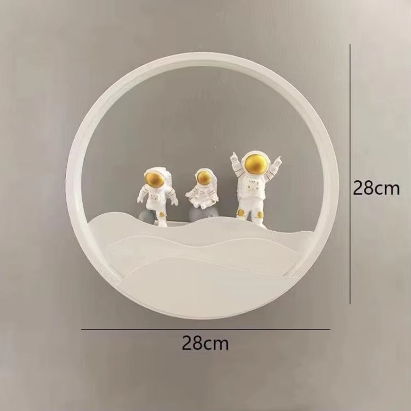 Wandlampe Astronaut mit TriColor LED-Beleuchtung - 28 cm x 28 cm