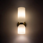 Modern Glass Wall Light with Double-Head LED