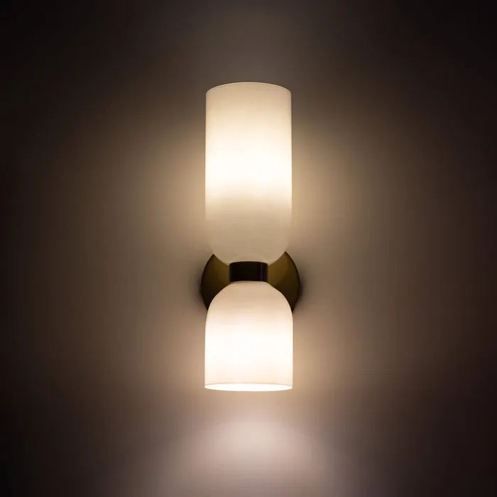 Modern Glass Wall Light with Double-Head LED
