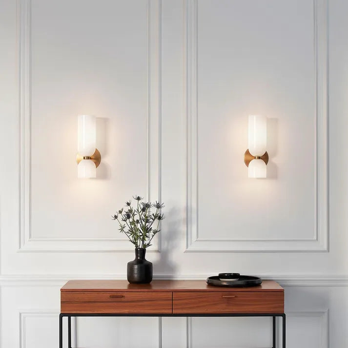 Modern Glass Wall Light with Double-Head LED