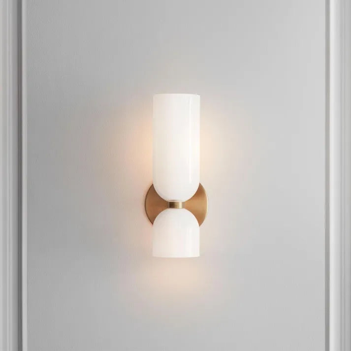 Modern Glass Wall Light with Double-Head LED