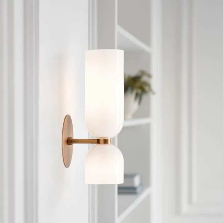 Modern Glass Wall Light with Double-Head LED