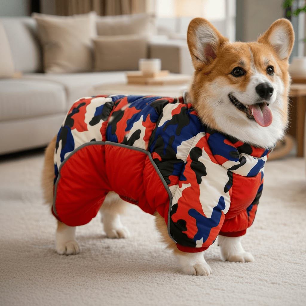Waterproof Winter Coat for Dogs with Reflective Stripes