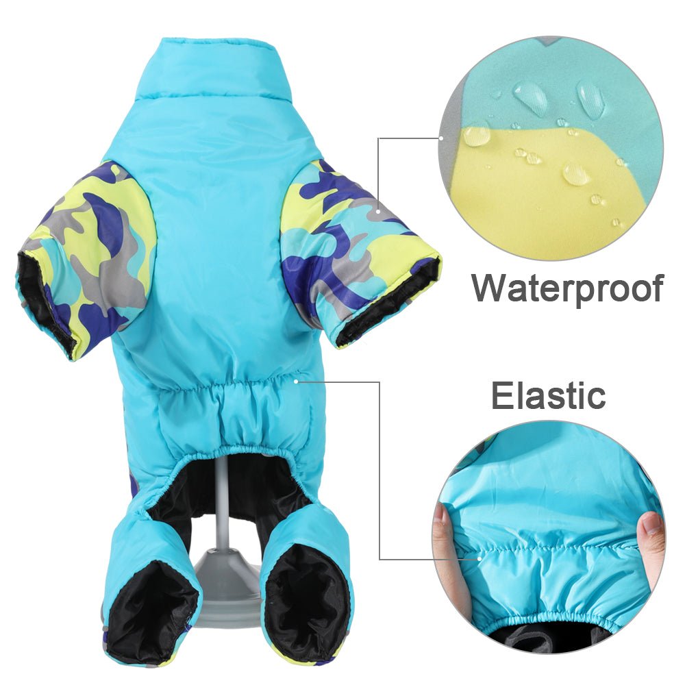 Waterproof Winter Coat for Dogs with Reflective Stripes