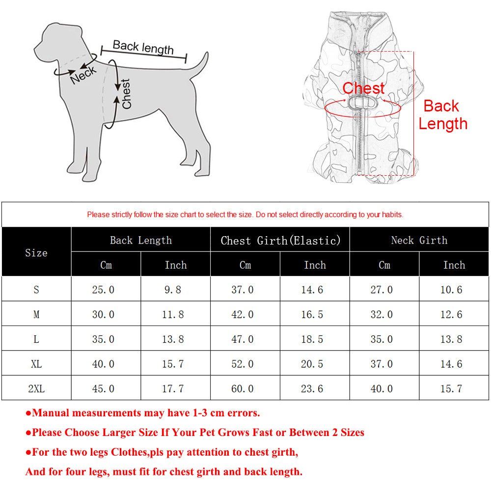 Waterproof Winter Coat for Dogs with Reflective Stripes