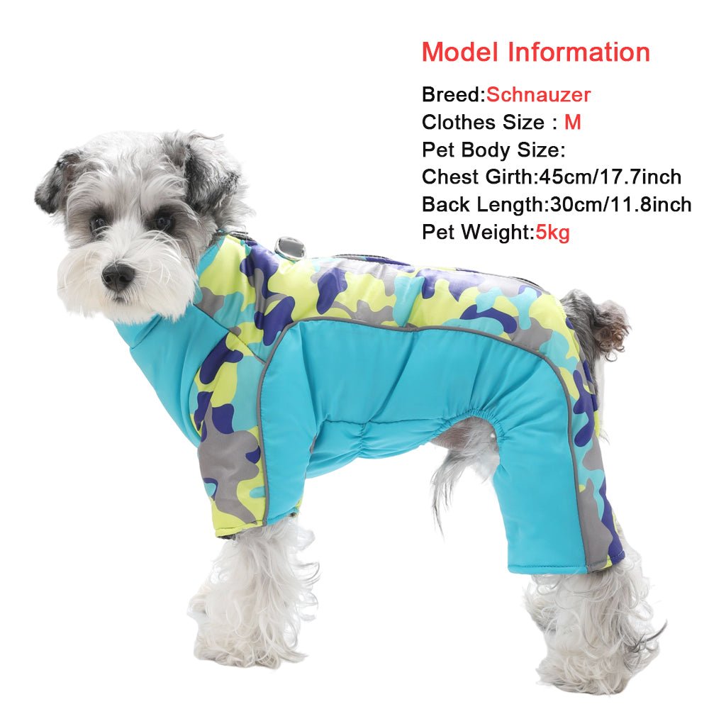 Waterproof Winter Coat for Dogs with Reflective Stripes