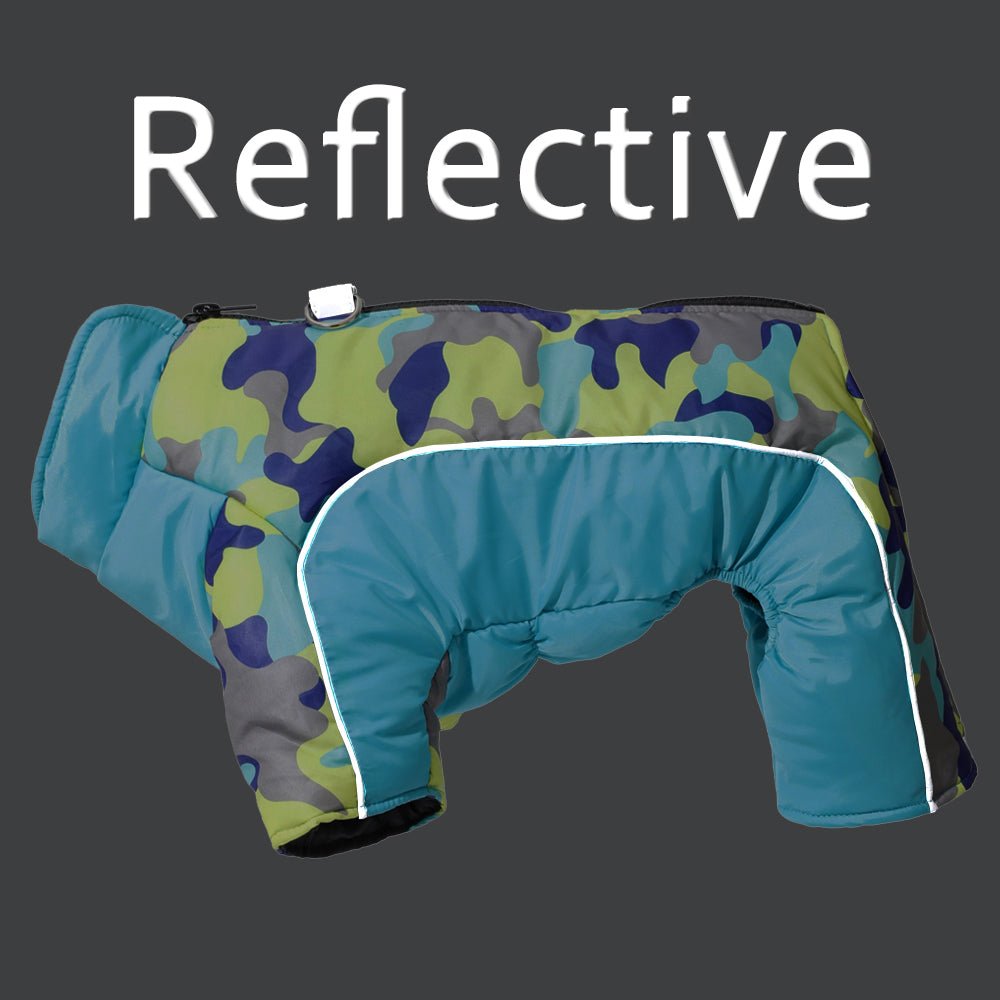 Waterproof Winter Coat for Dogs with Reflective Stripes