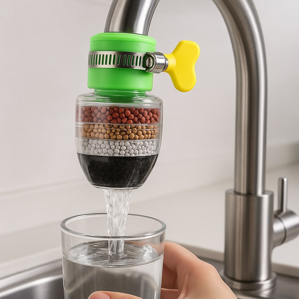 Effizienter Wasserfilter für frisches Trinkwasser direkt aus dem Wasserhahn
