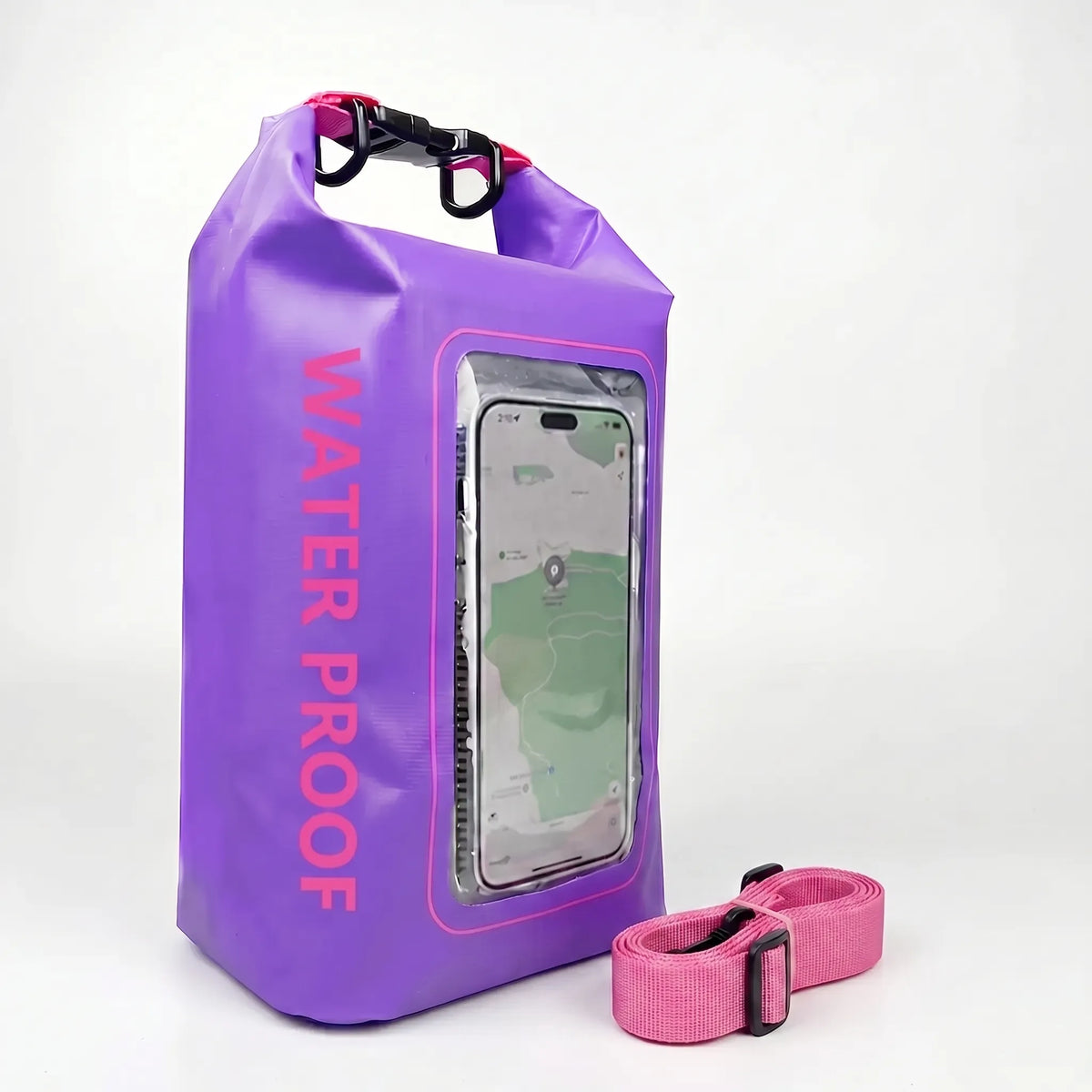 Dry Bag for Outdoor Activities - Waterproof Roll-Top Design with Phone Pocket