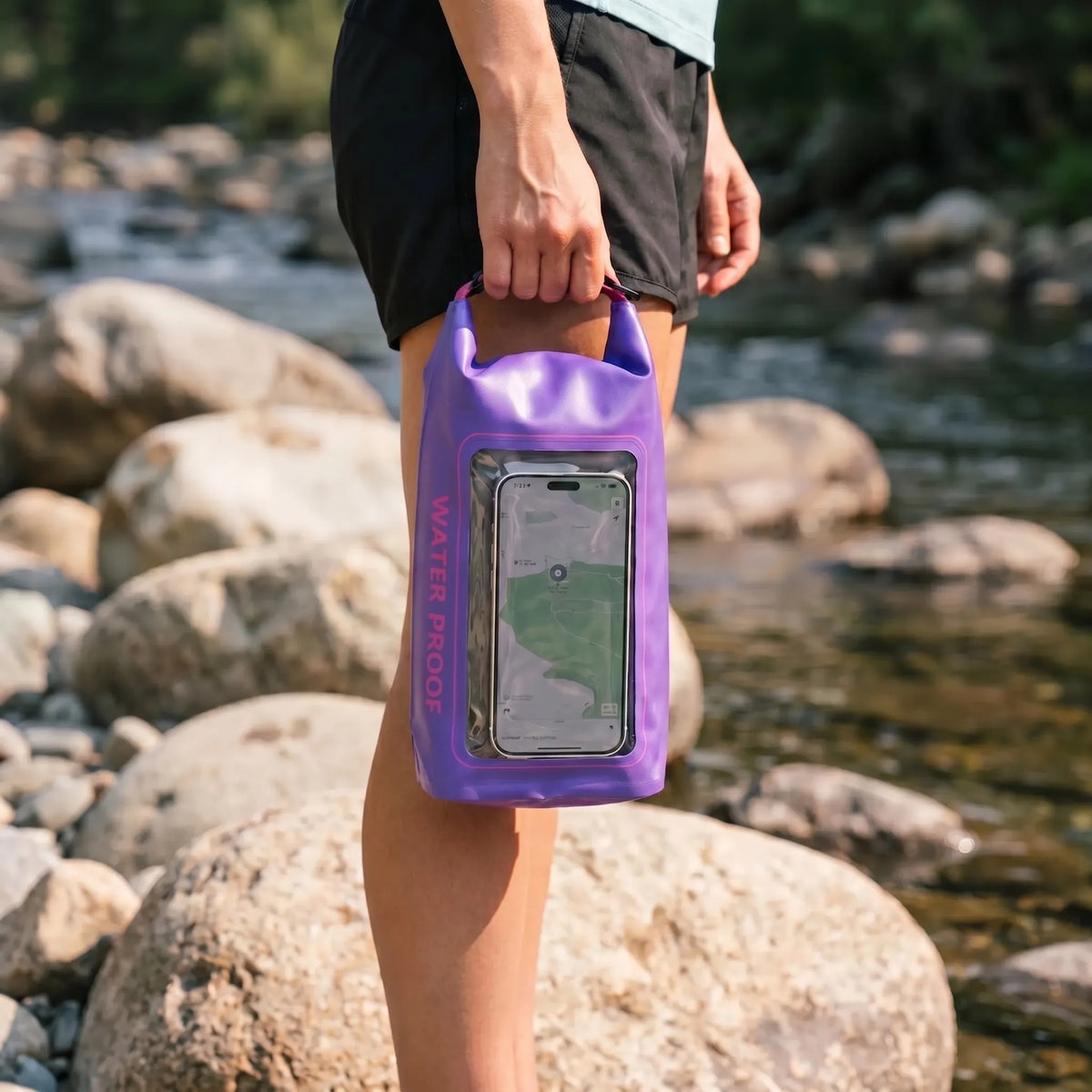 Dry Bag for Outdoor Activities - Waterproof Roll-Top Design with Phone Pocket
