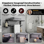 Space-saving towel holder with suction cup for your bathroom