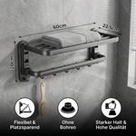 Space-saving towel holder with suction cup for your bathroom