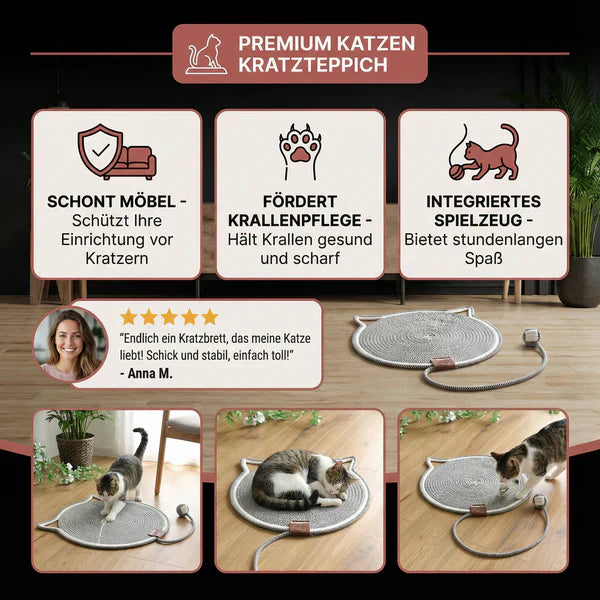 2-in-1 Cat Scratch Mat and Play Mat CatJoy