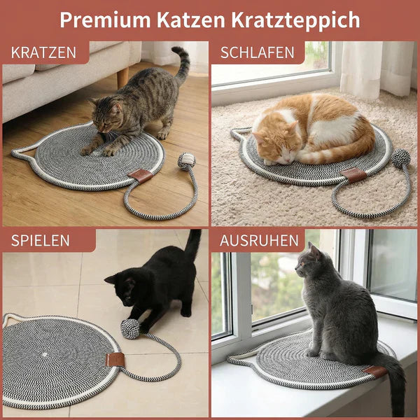 2-in-1 Katzenkratzmatte und Spielunterlage CatJoy