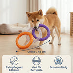 Robustes Kau Spielzeug für Hunde mit 3 Ringen, zahnfreundlich