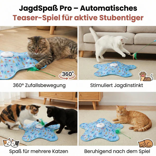 Elektrisches Katzen-Spielzeug mit Feder und Sensor – Versteckspiel